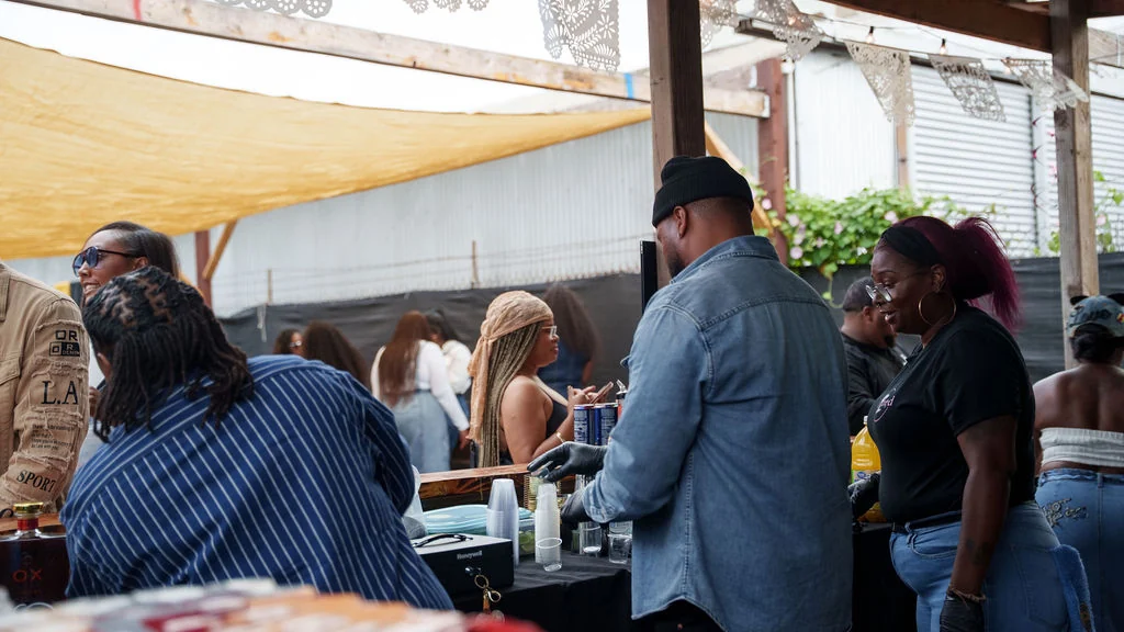 Guests gathered at the Tipsy Sunday bar